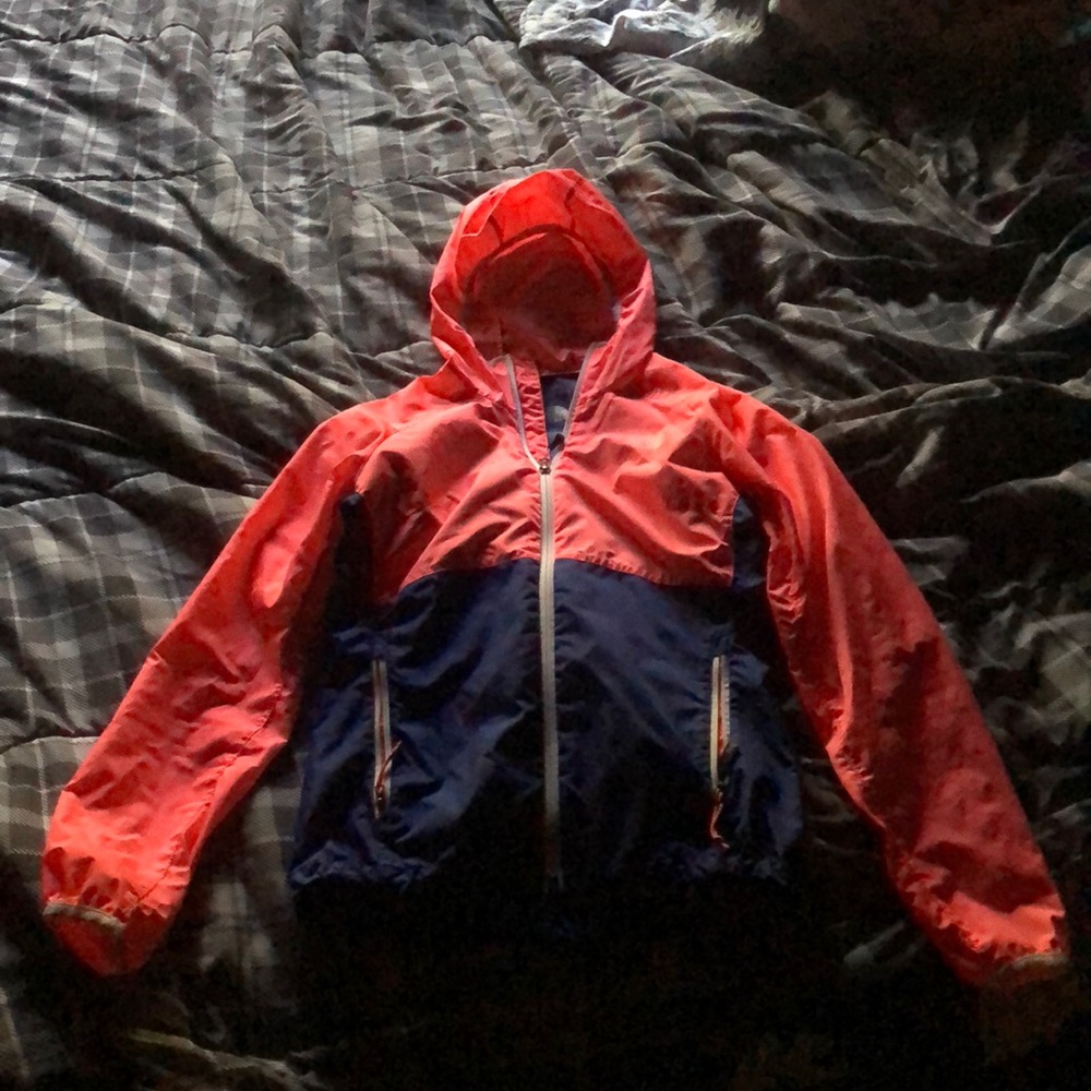 Hot pink and navy north face